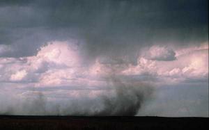 Dust cloud from microburst