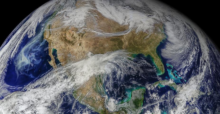 NASA VIIRS sensor image of North America