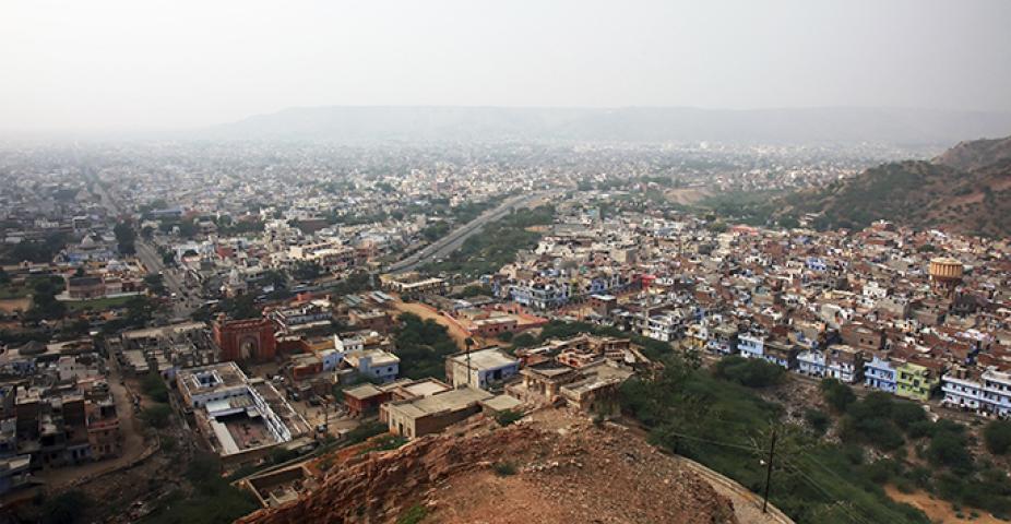 Overlooking houses in Jaipur, India
