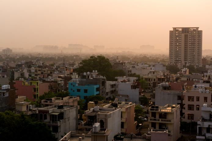 New Delhi skyline shrouded by air pollution