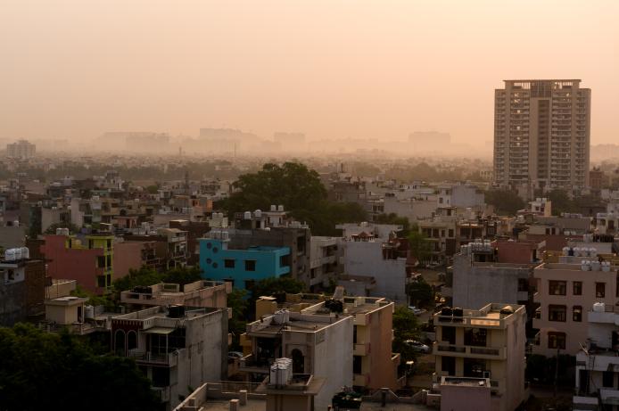 New Delhi skyline shrouded by air pollution New Delhi skyline shrouded by air pollution