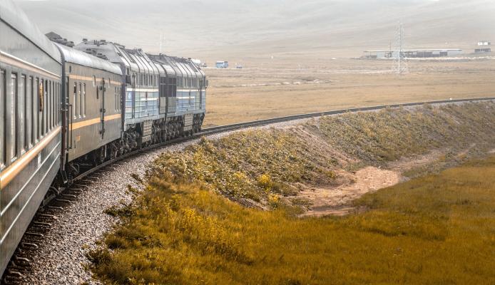 Train in the mist