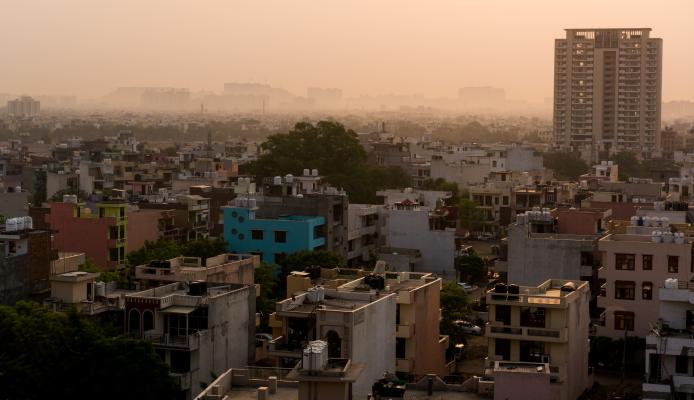 New Delhi skyline shrouded by air pollution