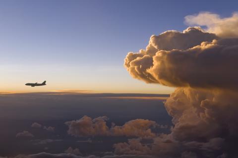 Storm Front with Airplane 
