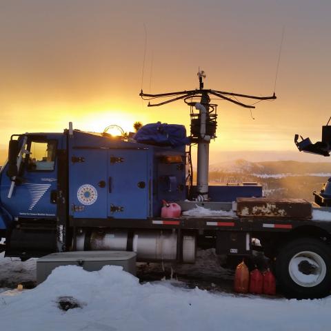 SNOWIE project - doppler on wheels at sunset
