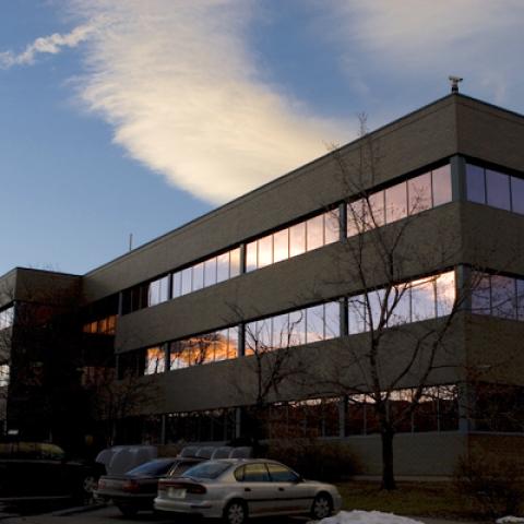 Foothills Lab at sunset