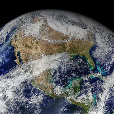 NASA satellite image North America