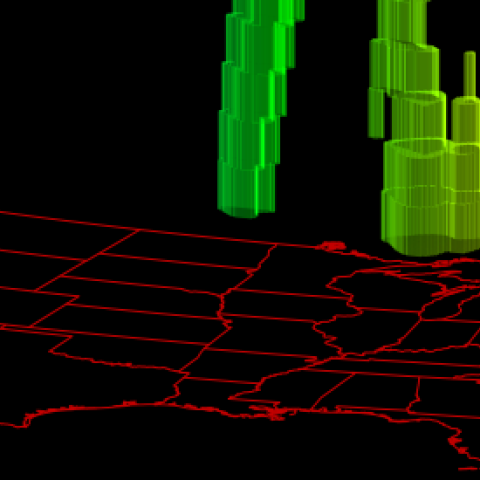 MODE Time Domain (MTD) tool applied to hourly snowfall accumulations from the High-Resolution Rapid Refresh Time-Lagged Ensemble (HRRR-TLE).