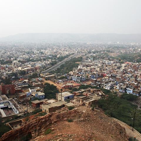Overlooking houses in Jaipur, India