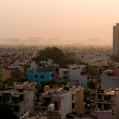 New Delhi skyline shrouded by air pollution
