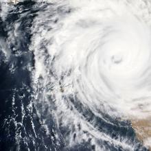 Satellite view of cyclone