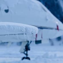 Aircraft, business jet, snow
