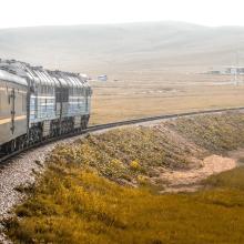 Train in the mist