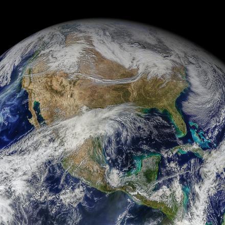 NASA VIIRS sensor image of North America