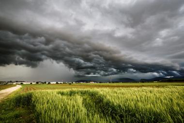 Storm over the fields